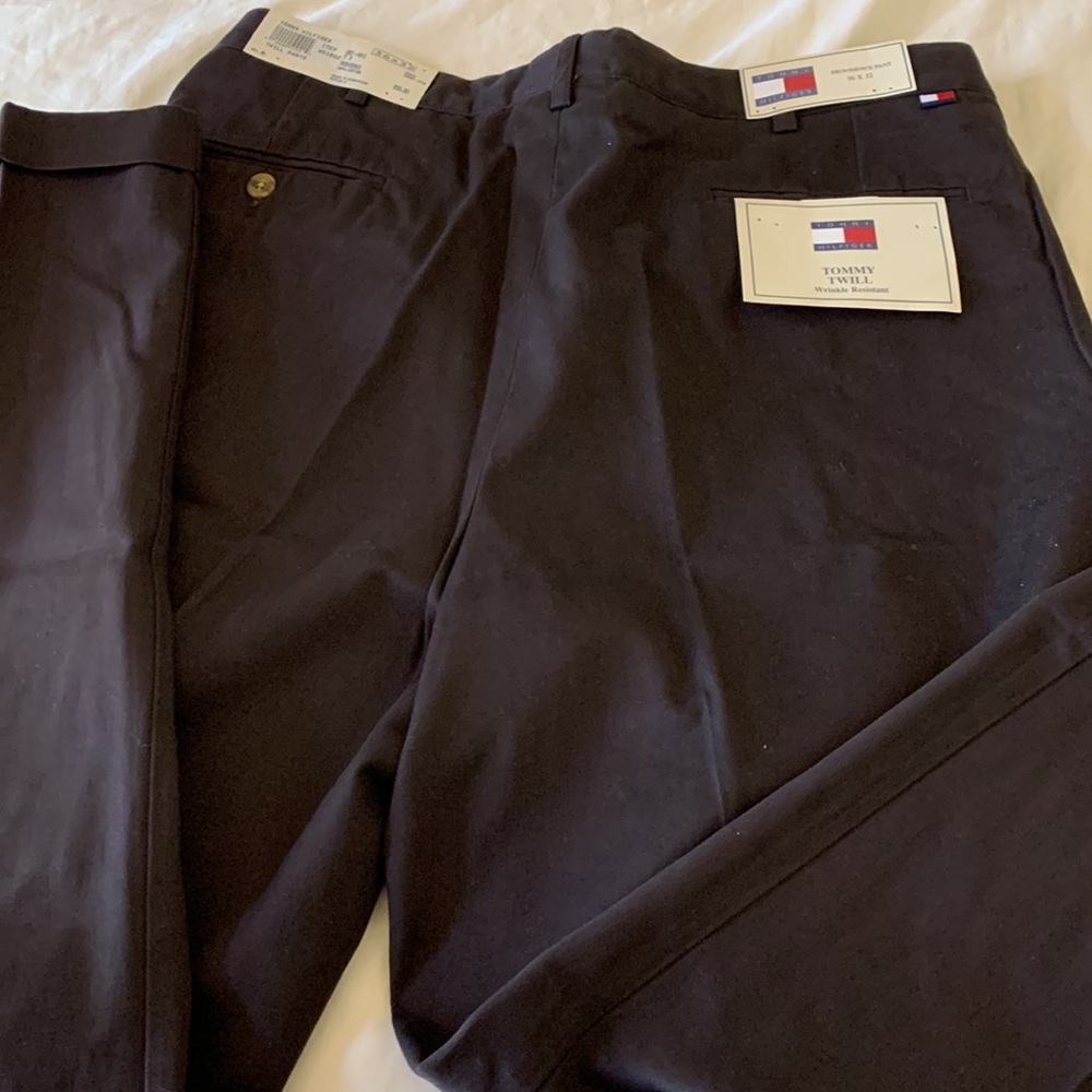 NWT Tommy H black slacks 36x32